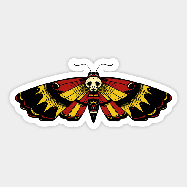Deaths Head Moth Sticker by OctoberArts